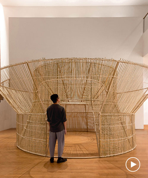 artist cheng tsung feng builds another fish trap house of bamboo in shenzhen