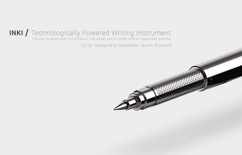 dozendots unveils the INKI motorized ballpoint pen with rapidly moving tip
