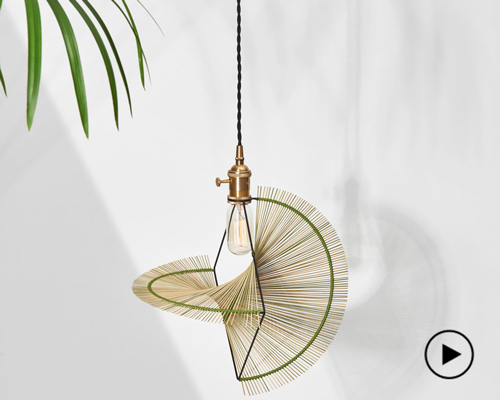 kamaro’an weaves lighting and stationary out of umbrella sedge plants