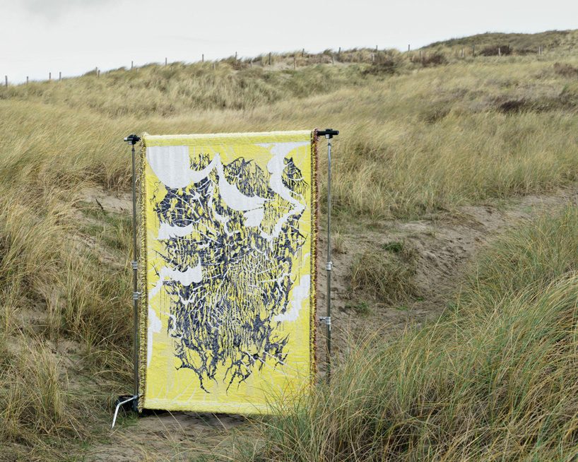 kustaa saksi weaves his experience with migraine in richly layered colorful tapestries