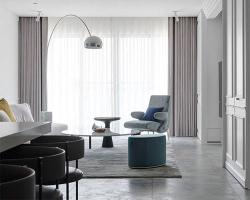 marty chou architecture creates elegant interior for 'the mermaid's' apartment in taiwan