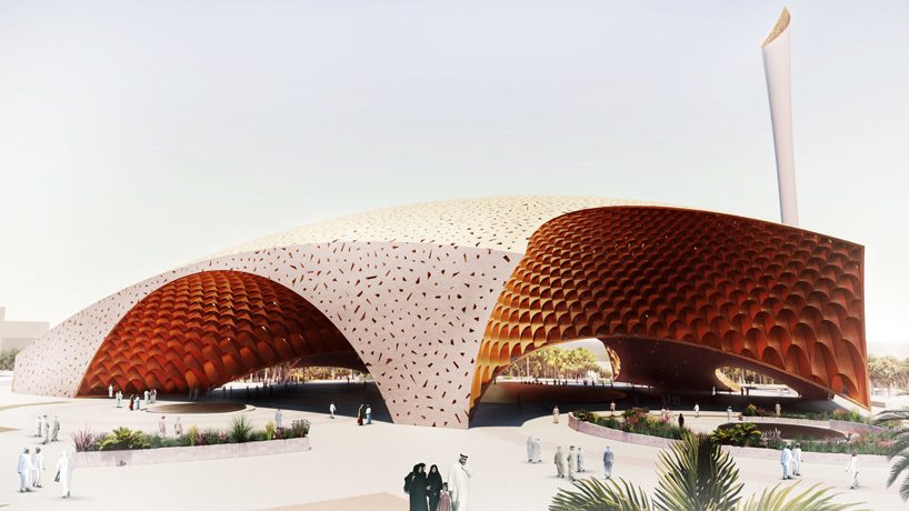  AMLGM proposes 'pearl mosque' with circular cut outs for the dubai creek harbor