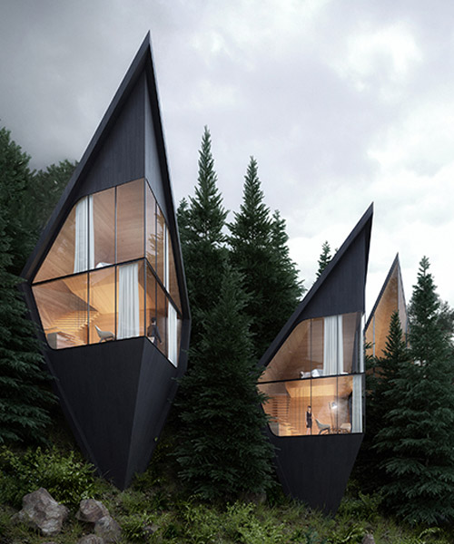 peter pichler architecture envisions sustainable treehouses in the italian dolomites