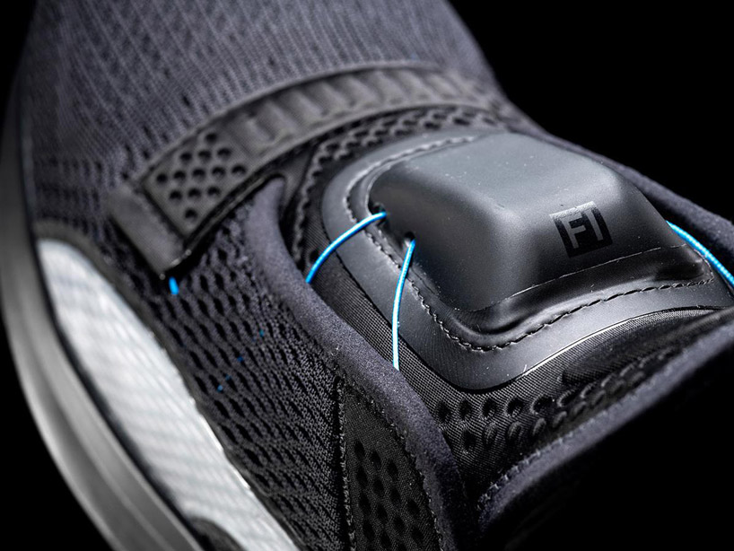 self-lacing sneaker race with 'Fi' footwear