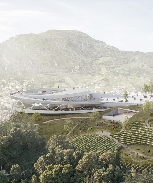 snøhetta proposes mountaintop museum quarter for a city in northern italy