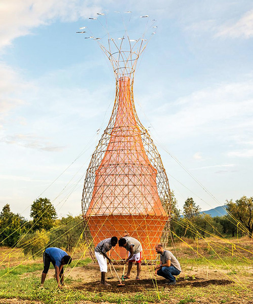 warka water towers collect clean drinking water from the 'lakes in the air'
