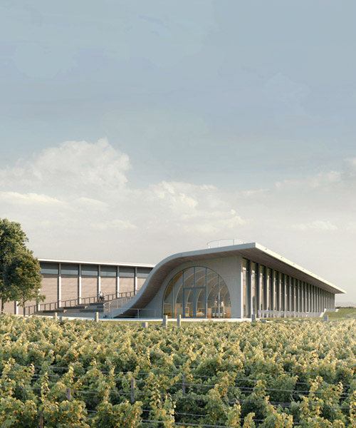 CHYBIK + KRISTOF-designed winery in the czech republic features rooftop amphitheater