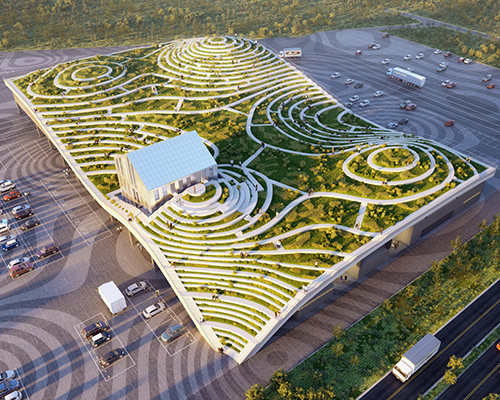 MVRDV breaks ground on tainan market with undulating accessible green roof