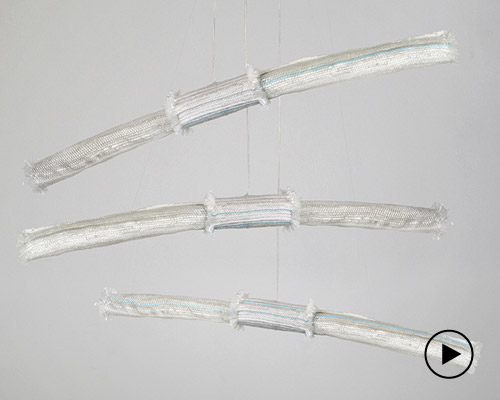 'RE_DE' is a lamp made from recycled fishing nets by andré teoman and ana rita pires