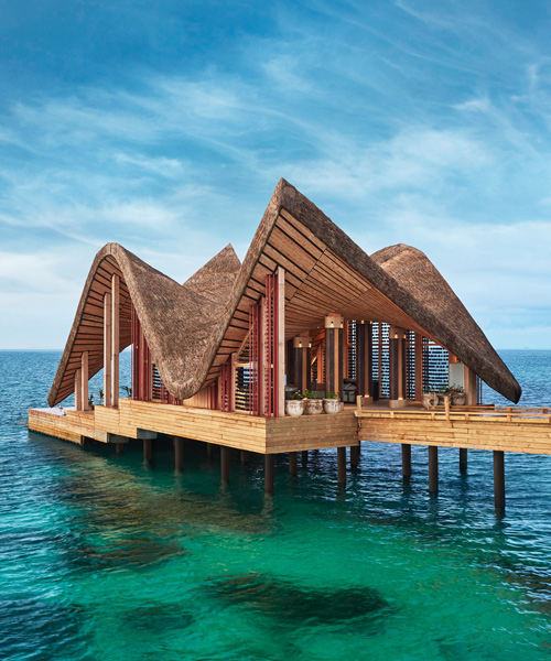 this luxury resort by autoban draws from the maldives' vernacular architecture