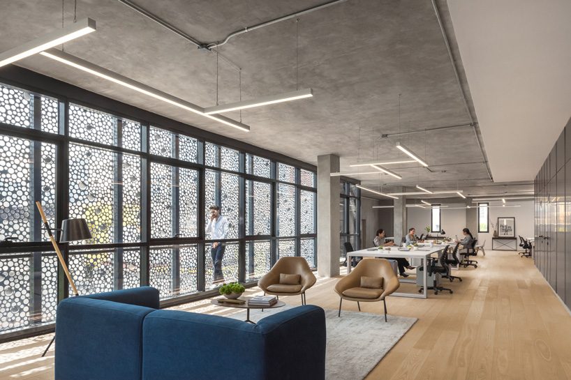belzberg architects clads mexican office building in perforated carbon-steel façade
