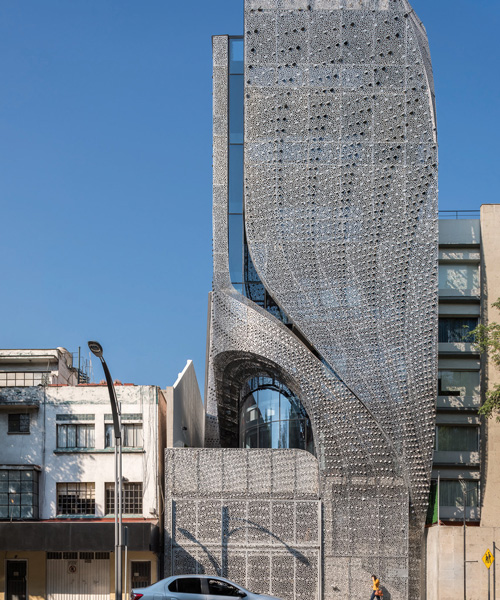 belzberg architects clads mexican office building in perforated carbon-steel façade