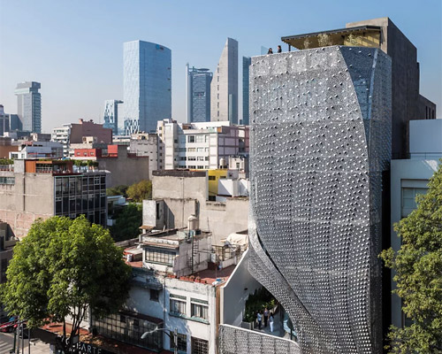 belzberg architects clads mexican office building in perforated carbon-steel façade