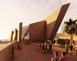 daniel libeskind designs coastal museum that references chile's atacama desert