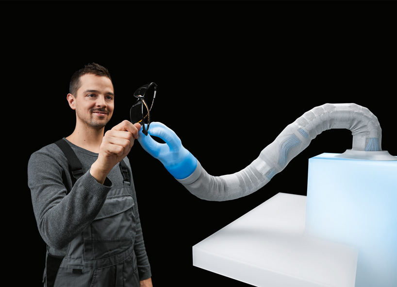 pneumatic robotic arm gives you a hand with a soft 'humanâ touch bionicsofthand