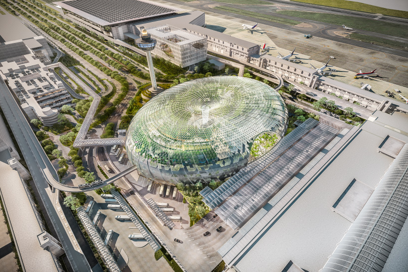 Moshe Safdie's Piranesi-esque Jewel Changi Airport boasts a