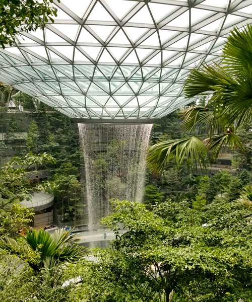 giant indoor waterfall previewed ahead of jewel changi airport's april opening