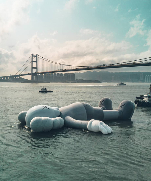 giant KAWS sculpture floating in hong kong harbor will float no longer