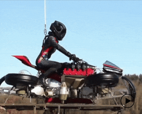 lazareth’s flying motorcycle goes from road to sky in 60 seconds
