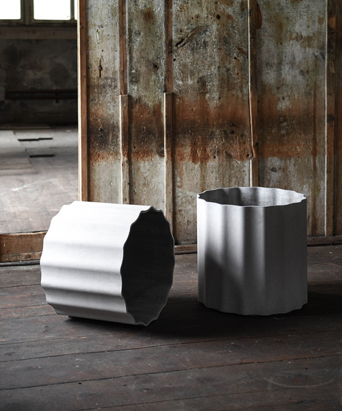 martin mostböck references ancient columns in 'kolonna' planter collection for eternit