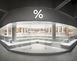 nendo designs stair-like interior for arabica coffee branch in kuwait