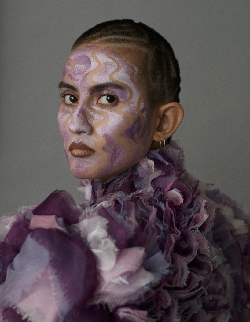 phoebe walters makes a colorful mark on the face of beauty