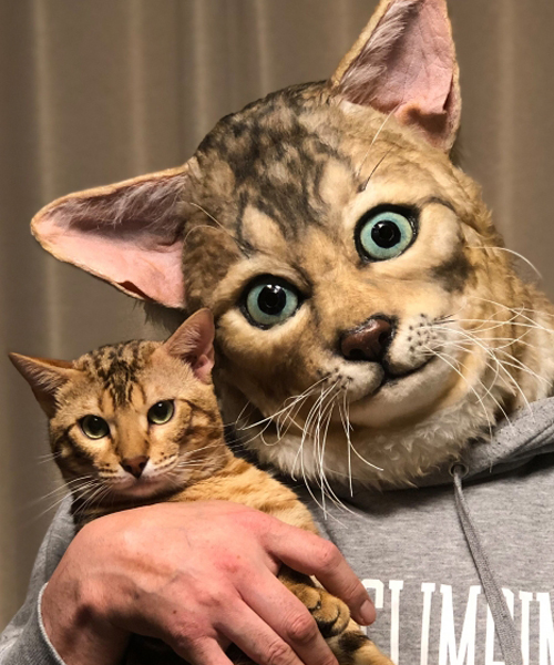 become your cat: custom japanese masks, purrfect for kitten around