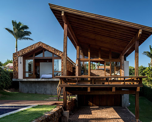 SOLO arquitetos upcycles materials to form the lake house in southern brazil