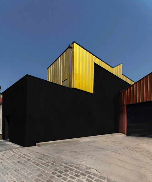 studio malka architecture adds golden block extension to residential refurbishment in paris