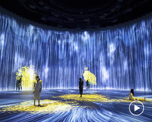 teamLab fills former oil tanks with 'digital universe of water particles' in shanghai