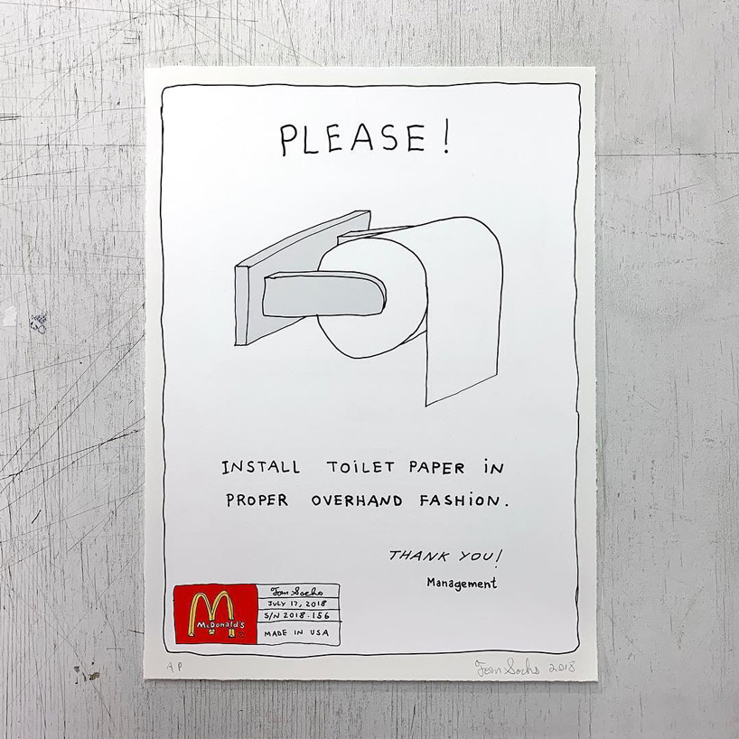 tom sachs illustrates how to make the perfect mcdonald's cheeseburger