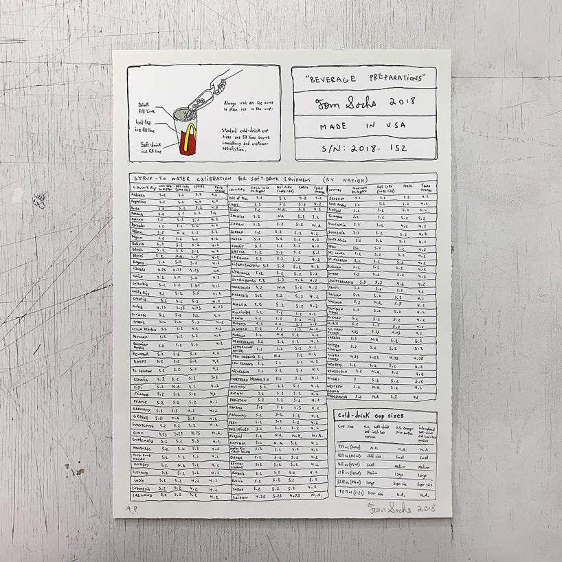 tom sachs illustrates how to make the perfect mcdonald's cheeseburger