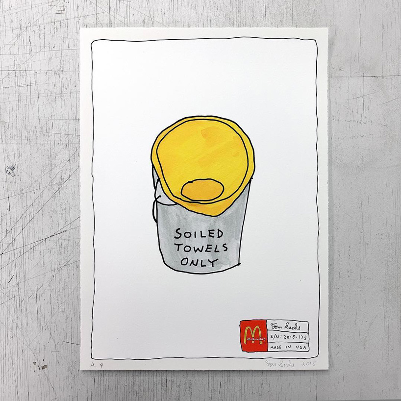 tom sachs illustrates how to make the perfect mcdonald's cheeseburger