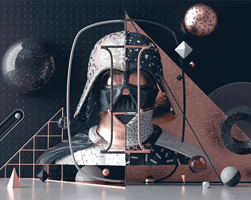 motion designer vincent viriot composes graphic animations of bowie, vader, and daft punk