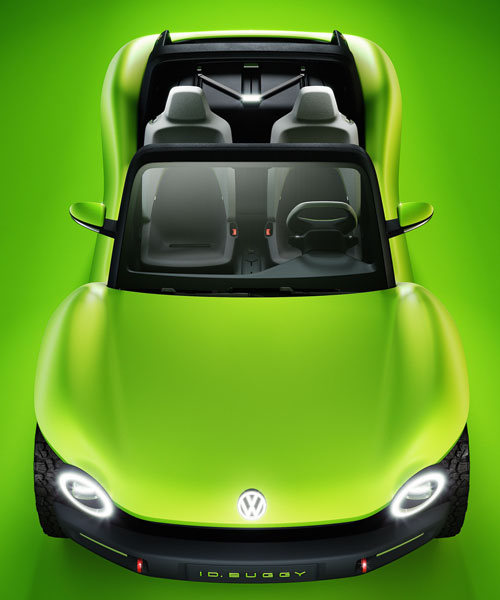 bright green electric volkswagen ID reimagines the iconic beach buggy