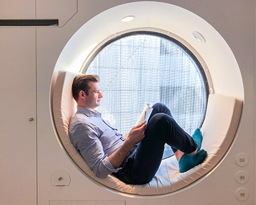 this capsule lets you close off the outside world and enjoy a moment of solitude