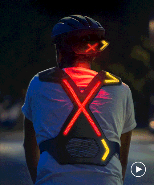WAYV is the wearable bike light with smart indicator system to make cycling safer