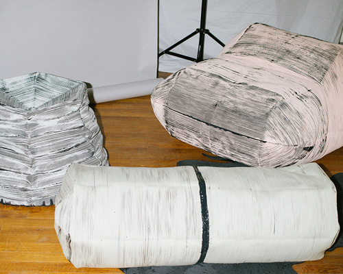 wendy andreu's experiments with rope, aluminum, and steel result in functional objects