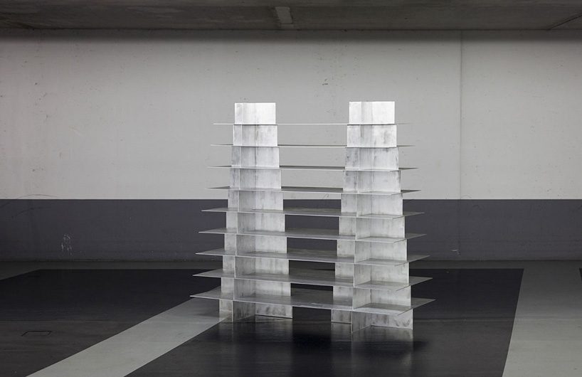 wendy andreu's experiments with rope, aluminum, and steel result in functional objects