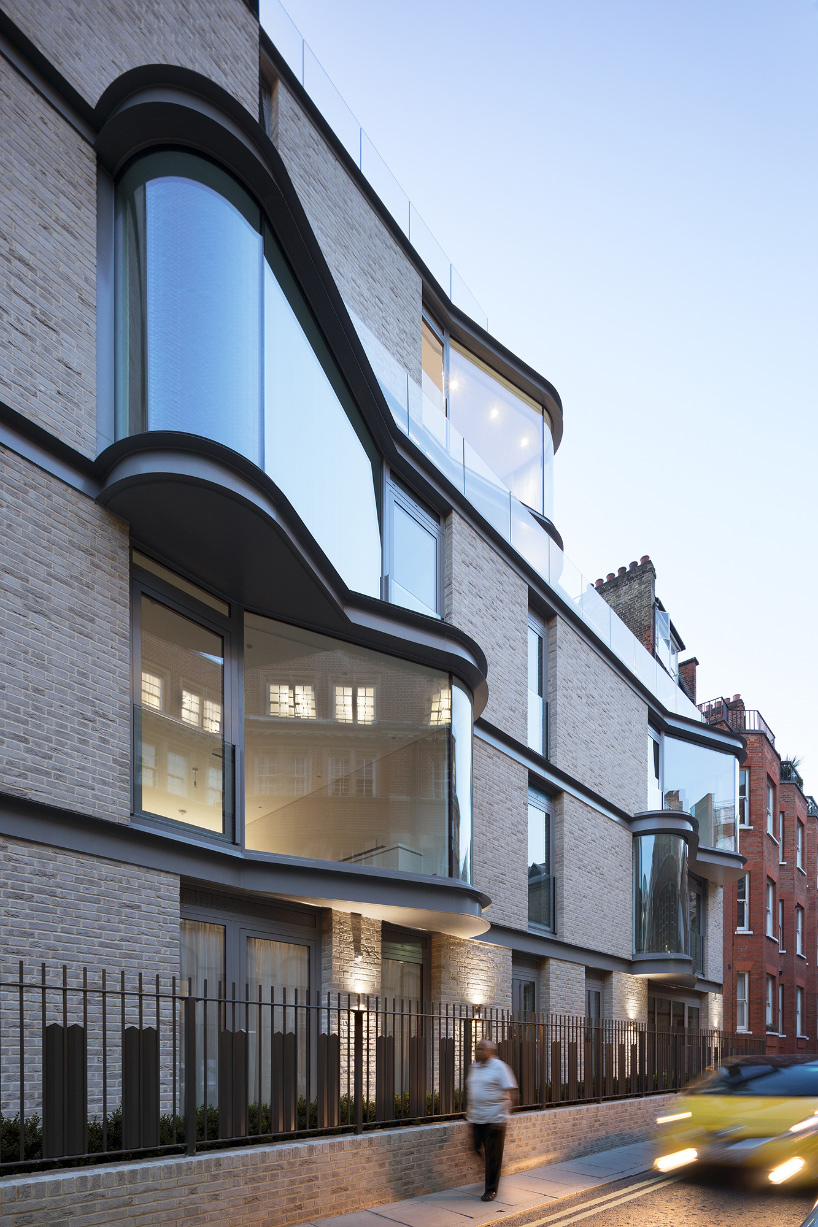 DROO + NAME reinterpret the bow window for residential building in central london