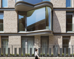 DROO + NAME reinterpret the bow window for residential building in central london