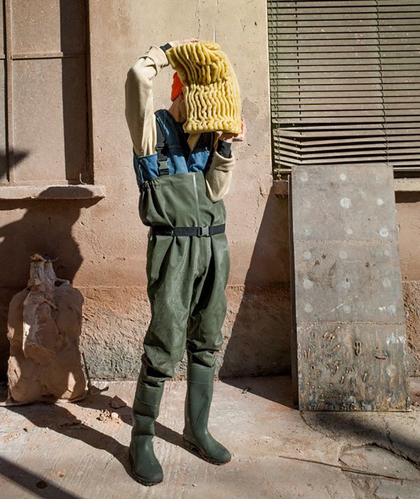 anton alvarez casts wax extrusions in bronze for 'l'ultima cera' at milan design week