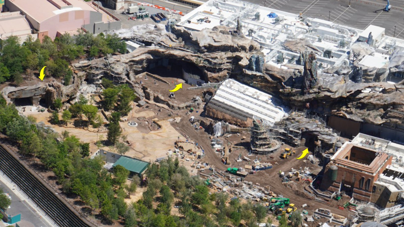 aerial photos show the star wars theme park at disney world