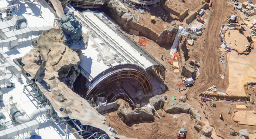 aerial photos show the star wars theme park at disney world