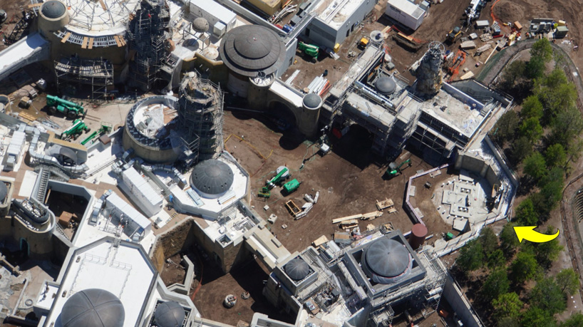 aerial photos show the star wars theme park at disney world