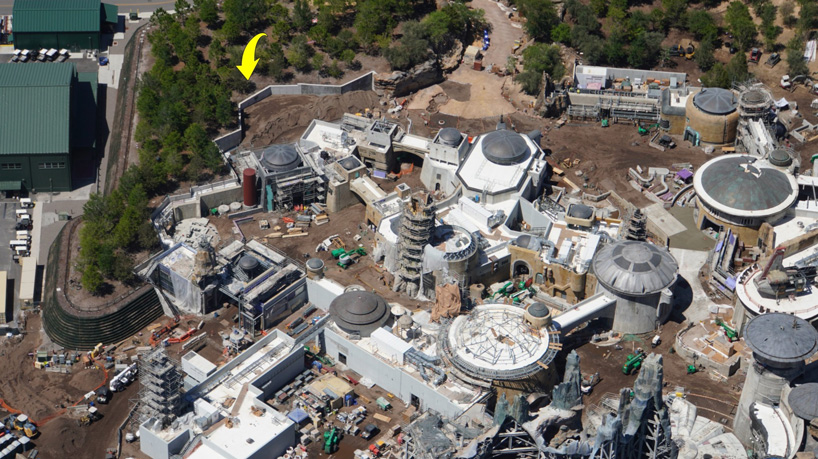 aerial photos show the star wars theme park at disney world