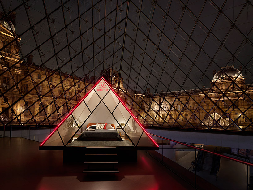 spend a night with mona lisa in the louvre courtesy of airbnb designboom