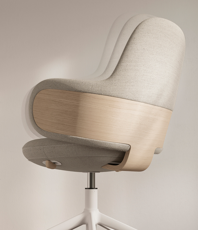 Alki Lan Chair Holds Self Adjusting Mechanisms Within Clean