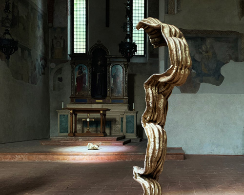 anton alvarez casts wax extrusions in bronze for 'l'ultima cera' at milan design week