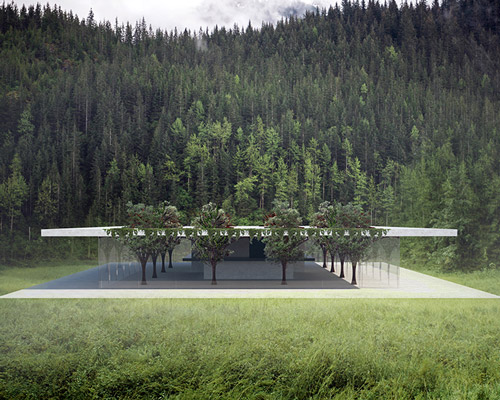 archijoo envisions buildings to blend with the seasons in northern italy